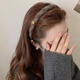Idel French high-end woolen high skull headband temperament sweet wave nodding headband women 2025 new versatile hairpin F3097 plaid hairband