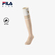 FILA children's accessories long socks 2025 summer new style comfortable breathable knee-high socks for girls, middle and large children, chestnut color - BG 5-9 years old S