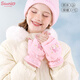 Hello Kitty children's gloves winter skiing waterproof and warm girl student Kulomi girl baby half finger outdoor snow windproof Kulomi purple C3878 recommended for 7-10 years old