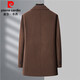 Pierre Cardin woolen coat men's winter warm woolen woolen coat mid-length removable down liner suit collar windbreaker