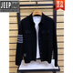 Jeep (JEEP) high-end spring and autumn new style lapel knitted jacket cardigan versatile casual fashion trend slim men's new black knitted cardigan jacket men/wool/wool one size fits all 52 yards 140-155Jin Jin equals 0.5 kg