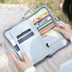 Bolsa de pasaporte de viaje al extranjero, billetera, bolsa de almacenamiento de pasaporte, clip de pasaporte, almacenamiento de viajes, billetera de identificación en el extranjero, boletos de aire, tecnología gris (sin capas) Bolsa de pasaporte antirrobo
