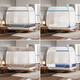 OIVFNDQN (OIVFNDQN) yurt-free mosquito net 1.8m for household anti-fall children with bottom 1.5m foldable 1.2m pattern 2m Athens House Gray-full bottom-double door 1.2m (4ft) bed