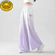 
G.DUCKKIDS Little Yellow Duck Girls Set 25 New Children's Chinese Style Summer Two-Piece Set Medium and Large Children's Sports Quick Dry Clothes Summer Clothes 9889 White + 15117 Purple Pants 120 cm