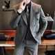 Playboy wedding suit men's high-end 2025 new business men's double-breasted casual wedding suit jacket dark green XL recommended 140Jin Jin equals within 0.5kg