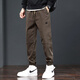 Jüdische Freizeithose Herren Frühling und Herbst Neue trendige Marke Arbeit Kleidung lose Harem Hosen Krawatten Fuß Sportarten lange Hosen Männer 689 Kamel plus Velvet M.