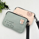 Cool Kangaroo women's bag light luxury canvas clutch simple fabric hand grab bag girl cute mobile phone bag fashion mini Japanese and Korean turmeric