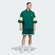 阿迪达斯 （adidas）三叶草男装 25夏季新款情侣款半袖运动宽松七分袖翻领衬衫 IY7373/森林绿 XS