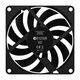 ID-COOLING Ventilador delgado de 8 cm, ventilador de chasis mate, interfaz de 4 pines, control de temperatura PWM, adecuado para ventilador modificado con radiador de computadora push-down ITX NO-8010-PWM