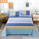 You'an Geng old coarse cloth bed pure cotton single piece thickened encrypted double large size Kang sheet non-slip four seasons universal blue orange grid--7 four seasons pure cotton large bed sheet 3.5*2.4 meters, washed 3.2*2.4