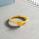 Saturday Fortune (ZLF) Gold Ring Women's Pure Gold 5D Irregular Square Ring CUBES Pricing No. 15-1.39g