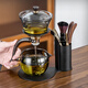 Zhengyang lazy glass automatic tea set set household complete set of magnetic tea making artifacts heat-resistant iron easy brewing rack simple and modern ash wrought iron pavilion/songlu + 6 cups + cup holder