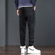 Charluoel Casual Hosen Herren Frühlings- und Herbststil Hosen Herren Krawatten Harem Hosen Sporthosen Herren Neun-Punkte-Tide Long Hosen 689 Black XL (125-145jin [Jin gleich 0,5 kg]))