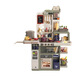 Baby Valley Children's House jouant de la cuisine de cuisine Ensemble de jouets électriques Simulation de cuisine fille bébé garçon d'anniversaire cadeau d'anniversaire hauteur 85 cm Spray [63 accessoires] Haitang rouge avec batterie rechargeable + chargeur + version de charge des tournevis