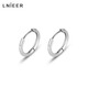 Lnieer medical titanium steel earrings men's trendy hip-hop plain hoop earrings for ear piercing circle ear bone titanium alloy earrings 10mm medical titanium steel earrings 1 pair