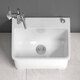 Moen (MOEN) balcony washing mop pool ceramic with faucet hole integrated high foot household bathroom mop pool floor basin trough large 13751X35 console + seating universal single cooling