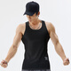 Lutielang Sports Fitness Vest Men's I-shaped Quick-drying Breathable Muscle Training Running Basketball Sleeveless Black XL
