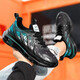 
GUQIAN men's shoes 2025 new sports and leisure running cushion shock-absorbing junior high school students' height-enhancing dad shoes trendy shoes for men TK757 black and green 43 (265mm)