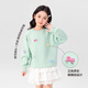 Zuoxi Girls Sweatshirt Autumn Children's Tops Fashionable 2025 New Autumn Clothes Girls Medium-Grand Children's Clothes Green 130