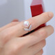 Demi 9-9.5mmS925 silver seedless freshwater pearl ring open ring as a birthday gift for girlfriend