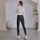 LULULMCCTN long-sleeved yoga suit with chest pad for women, autumn and winter new beautiful back fitness sports Pilates suit, separate milky white long-sleeved M