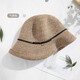 Siggi Straw Hat Women's Vacation Retro Fresh Small Sun Protection Hat Sun Hat Foldable UV Basin Hat Cool Hat Gift
