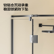 
JOMOO extremely narrow diamond shower room stainless steel wet and dry separate bathroom glass swing door household shower partition door [Mumbling black] 689 yuan/square price