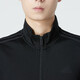 Adidas Männer Sportanzug Fitness lässig und modische Kragenjacke mit offener Briefe lose Strickhosen H46101+GK9226/Black Drei Streifen an der Seite der Jacke m