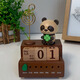 Mechanical clockwork rotating birthday gift for boys, girls and children Ferris wheel music box handmade wooden music box Panda calendar Sky City basic model