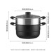 Joyoung steamer steamer stainless steel double-layer bottom 30cm steamed buns steamed buns steamed fish induction cooker gas stove ZGB3061