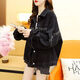 FHHUABD Guangzhou Xintang Jeans Women's Autumn Denim Clothes Jacket Korean Loose 2024 Trend 9926# Picture Black S S Recommended 80100Jin [Jin equals 0.5 kg]