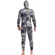 SBART 3MM rubber wetsuit split surf suit men's warm winter swimming long-sleeved one-piece swimsuit thickened jellyfish suit 1047 camouflage with hood XL