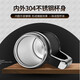 Fuguang office thermos cup business water cup with handle and filter tea cup 304 stainless steel water cup black 500ml