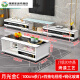 Baishengniu tempered glass coffee table living room simple modern TV cabinet combination retractable light luxury small apartment set 1 meter coffee table + four drawer TV cabinet - imitation marble pattern 0cm3c explosion-proof tempered glass