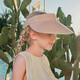 
Lemonkid children's cool fiber woven straw hat for boys and girls breathable sun protection sun hat casual simple adjustable hat wing fairy tale powder hat 50-56cm