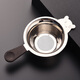 Jinge fair cup tea drain stainless steel food grade 304# filter creative tea filter tea water separation tea set accessories filter tea Panda tea drain rosewood handle + Guanshan base