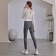 LULULMCCTN long-sleeved yoga suit with chest pad for women, autumn and winter new beautiful back fitness sports Pilates suit, separate milky white long-sleeved M