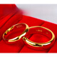 Putino Hong Kong duty-free K gold men's and women's 9999 color glossy gold ring real gold ring living style gift for couples glossy men's ring