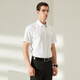 Youngor-Shirt-Männer [96% Baumwolle + elastischer DP-Freien] Frühlings- und Sommergeschäft Casual Kurzärmel-Hemd leicht zu handhaben, das Werkzeug weiß 41