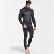 Sharbat 3MM wetsuit for men, thickened and warm, winter swimming, outdoor snorkeling one-piece long-sleeved swimsuit, surfing jellyfish suit, dark blue and black, water orchid L (suitable for 110-125 Jin Jin equals 0.5 kg)