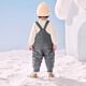 Mini bala [tres defensas] Nuevos pantalones de otoño e invierno para niños y niñas, hondas de estilo cálido