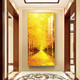 Mudianxing light luxury modern entrance entrance entrance entrance decoration painting at the end of the corridor, Golden Avenue hanging paintings, high-end sense of entrance entrance entrance entrance corridor mural 15686-2 90*180cm pearl black frame crystal porcelain inlaid diamonds
