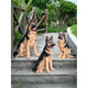 Wantang dog ornaments simulated German shepherd outdoor watchdog model big wolf dog sculpture living room courtyard balcony decoration craft 89 cm high sitting posture big German shepherd