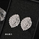 Idel's high-end exaggerated large earrings for women, fashionable and personalized internet celebrity earrings, elegant and atmospheric earrings, rhinestone oval earrings E0002