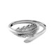 Jincaifu pt950 platinum ring feather ring live ring simple women's tail ring platinum wedding ring feather live ring about 4g