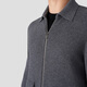 Blue Leopard (LAMPO) Wool Cashmere Autumn Men's Sweater Cardigan Wool Dark Gray Lapel Men's Sweater Suede Jacket Dark Gray L (48)