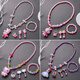 Collar de collar brillante para niños Anillo de oreja de oreja
