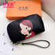 Sephren 2024 summer new genuine leather handbag for women small bag holding soft cowhide fashion printed large capacity coupon wallet handbag cartoon 1