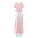 Yoyo One Girls Angestaltet Summer New Style Children's New Chinese Style Kurzärmelige Mädchen Dopamine Sommer zweiteiler Set 15117 Gradient Purple + 9922 White 160
