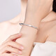 Liuguifu Jewelry platinum bracelet for women PT950 platinum semi-solid with simple diamond pattern as a birthday gift for girlfriend 10.05g 58 circle size